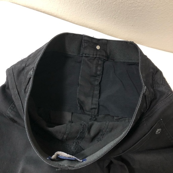 Democracy Ab Solution Booty Lift Cotton Blend Black Whiskered Straight Jeans 8P - Picture 5 of 16